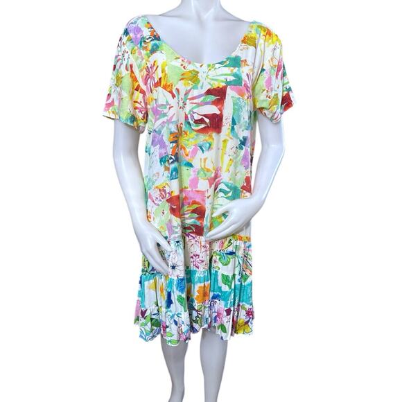 Jams World 50 Years Hawaii Pinwheel Pattern Women's Dress Size Large - Picture 1 of 10